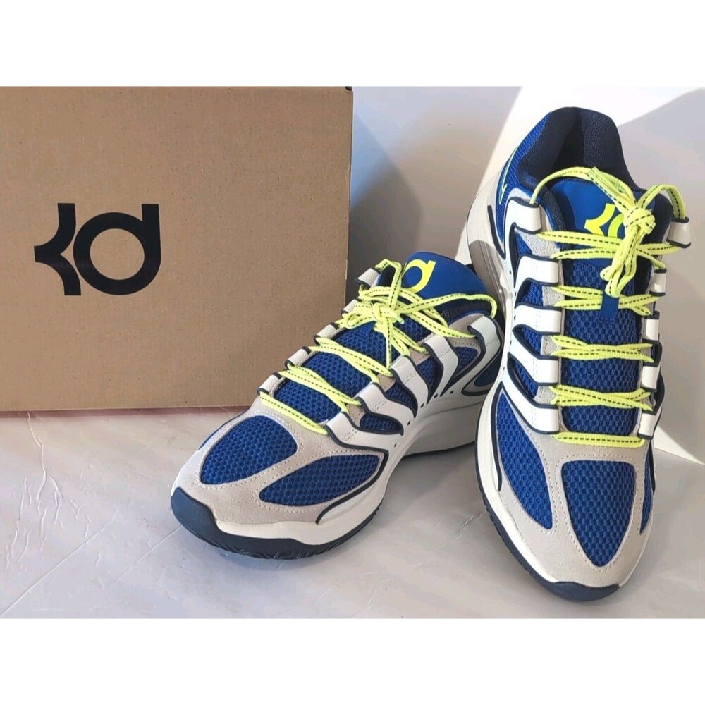 Nike KD18 "Smart City" basketball shoes Hyper Royal/Neon Yellow/Sail Size 10.5 - Picture 2 of 16